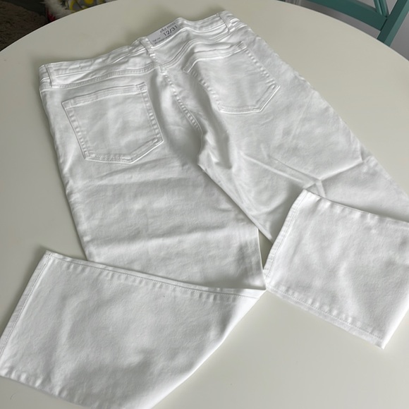 Ella Moss White High Rise Slim Straight Ankle Jean-Size 12 - Picture 7 of 15